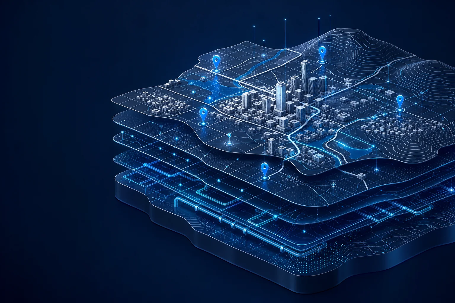 Layered geographic information and spatial data